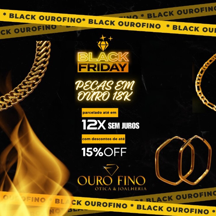 Aproveite a Black Friday da Ouro Fino Ótica e Joalheria!